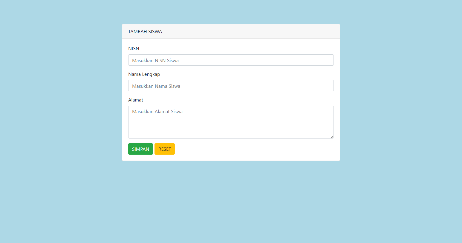 CRUD Data Siswa Berbasis PHP dan MySQL dengan Desain Responsif Boostrap 4 - Image 3