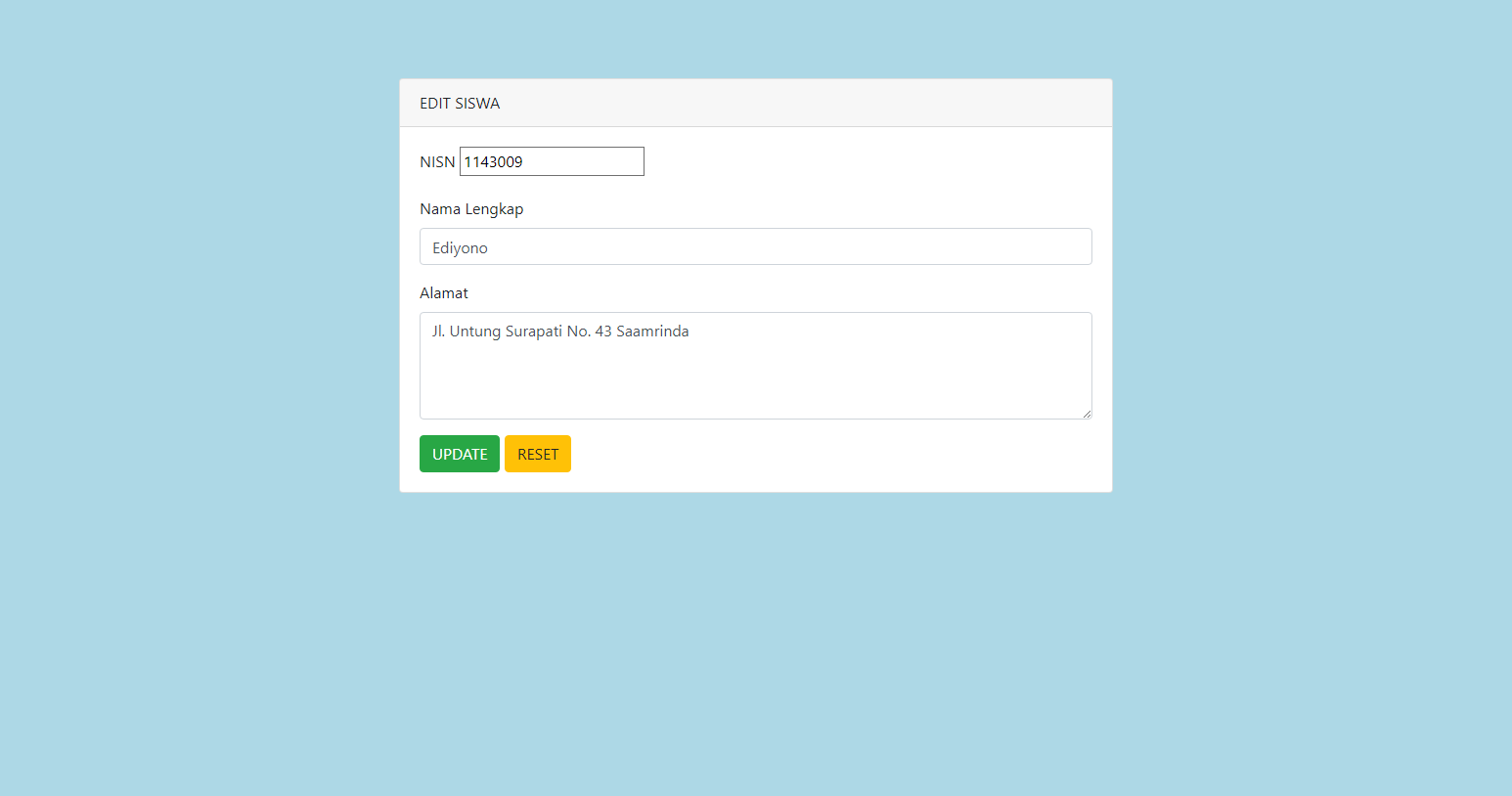 CRUD Data Siswa Berbasis PHP dan MySQL dengan Desain Responsif Boostrap 4 - Image 2
