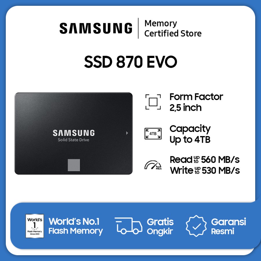 Samsung SSD 870 EVO SATA 2.5" / 2.5 inch - 250GB